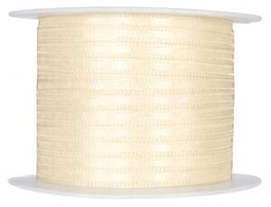 Tenká saténová stužka krémová 3mm x 10m (2,20 Kč/m)