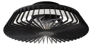 LED stropní ventilátor Himalaya Mini, černý, DC, tichý – Mantra Mantra Iluminación, Himalaya Mini, stmívatelné, Černá, Obývací pokoj, Plast, Moderní