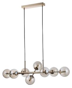 ITALUX PND-2244-8A-GD Erimida závěsné svítidlo 8xG9 mosaz, jantarová