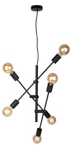 ITALUX PND-5986-6-BL Ferreia závěsné svítidlo 6xE27 D545mm černá