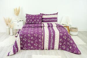 Stanex Ložní povlečení bavlněné purple (LS199) rozměr: 140 x 200 + 90 x 70, Zapínání: Knoflíkové