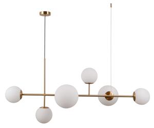 ITALUX PND-31221-6-HBR Vailante závěsné svítidlo 2xE27, 4xE14 medová mosaz, bílá