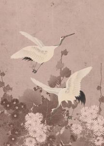 Vliesová obrazová tapeta - ptáci - Japonsko - jeřábi - 158946, 200x279cm, Paradise, Esta