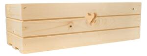 Dřevěný truhlík z masivu srdce - přírodní 50 cm