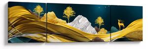 Obraz - Jelen v krajině (170x50 cm)