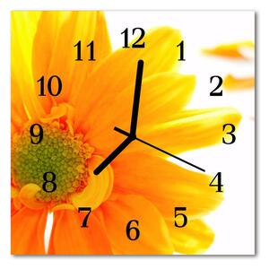 Skleněné hodiny čtvercové květina 30x30 cm