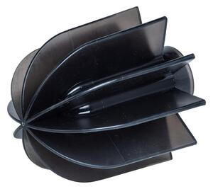 Černý silikonový toaletní kartáč s kovovým držákem Wenko