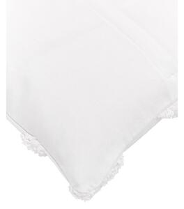 Bílý bavlněný dekorativní povlak na polštář Westwing Collection Zack, 30 x 50 cm