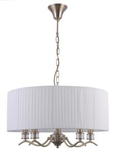 ITALUX PND-28343-5A Ferlena závěsné svítidlo 5xE14 D540mm starožitná bronzová, bílá