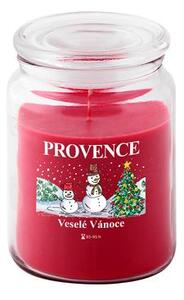 Provence Vonná svíčka ve skle PROVENCE 95 hodin vánoční sněhulák