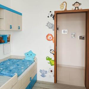 INSPIO-textilní přelepitelná samolepka - Dětské samolepky na zeď - Zvířátka ze ZOO kolem dveří