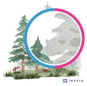 INSPIO-textilní přelepitelná samolepka - Dětské samolepky na zeď - Les plný zvířátek