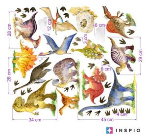 INSPIO-textilní přelepitelná samolepka - Dětské samolepky na zeď - Dinosauři
