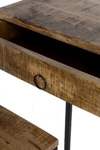 Odkládací stolek z mangového dřeva a oceli
