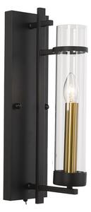 ITALUX WL-31186-1A-BL Aspen nástěnné svítidlo 1xE14 černá, lesklý bronz