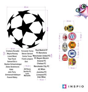 INSPIO-textilní přelepitelná samolepka - Samolepka na zeď - Fotbal world