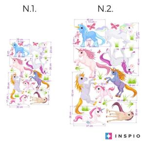 INSPIO-textilní přelepitelná samolepka - Dětské samolepky na zeď - Unicorns