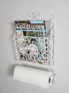 Kovový držák toaletního papíru se zásobníkem na časopisy