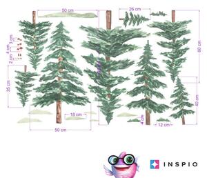INSPIO-textilní přelepitelná samolepka - Samolepky na zeď - Malé stromečky