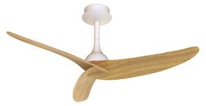 Stropní ventilátor Ipanema bílý/dřevo DC tichý IP44 – Mantra Mantra Iluminación, Ipanema, Bílá, Obývací pokoj, Kov, Moderní