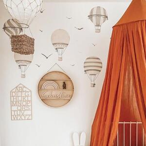 INSPIO-textilní přelepitelná samolepka - Samolepky na zeď - Samolepky balónů v hnědých barvách