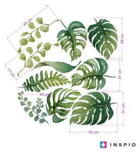 INSPIO-textilní přelepitelná samolepka - Samolepky na zeď - Tropické listy