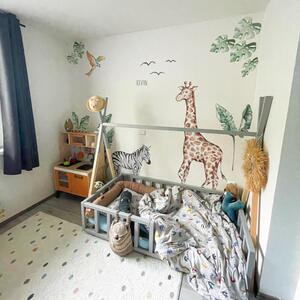 INSPIO-textilní přelepitelná samolepka - Dětské samolepky na zeď - Žirafa ze světa safari