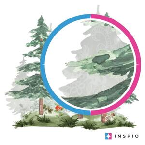 INSPIO-textilní přelepitelná samolepka - Samolepky na zeď - Lesní krajina v dětském pokoji