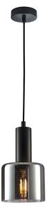 ITALUX PND-65342-1-BK+SG Santia závěsné svítidlo 1xE27 D120mm černá, kouřová