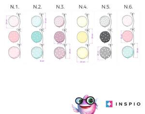 INSPIO-textilní přelepitelná samolepka - Samolepky do dětského pokoje - INSPIO balónky v pastelových barvách