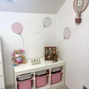INSPIO-textilní přelepitelná samolepka - Samolepky do dětského pokoje - INSPIO balónky v pastelových barvách