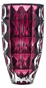 KŘISTÁLOVÁ VÁZA BOHEMIA DIAMOND BURGUNDE 280 MM