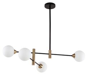 ITALUX PND-9148-4-OPAL Marino závěsné svítidlo 4xG9 černá, mosaz, bílá