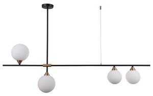 ITALUX PND-9152-4-OPAL Belmonte závěsné svítidlo 4xG9 černá, mosaz, bílá