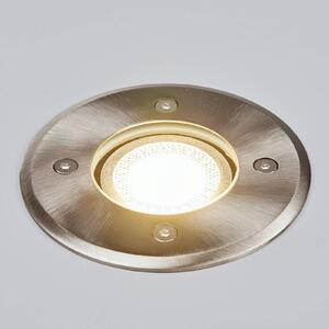 Zapuštěné podlahové svítidlo Lindby Insa, nerezová ocel, GU10, IP67, Ø11cm
