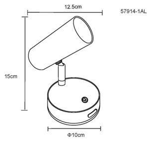 Globo 57914-1AL - LED Stm. nástěnné bodové svítidlo ALLVI LED/0,4W/3,7V 1800 mAh