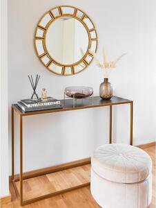 Nástěnné zrcadlo s kovovým rámem ve zlaté barvě Westwing Collection Amy, ø 78 cm