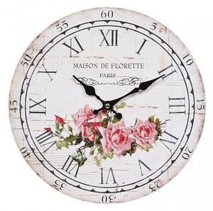 Nástěnné hodiny Roses, kulaté, 28 cm