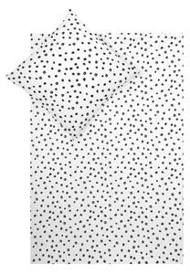Bílo-černé bavlněné povlečení na jednolůžko Jill&Jim Jana, 135 x 200 cm