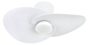 LED stropní ventilátor Nenufar bílý DC tichý CCT – Mantra Mantra Iluminación, Nenufar, stmívatelné, Bílá, Obývací pokoj, Hliník, Moderní