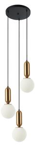 ITALUX PND-02340-3S-BRO Aldeva závěsné svítidlo 3xE27 D400mm černá, starožitná bronzová, bílá