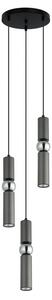 ITALUX PND-14290-3-GR Isidora závěsné svítidlo 3xGU10 D260mm černá, šedá, chrom