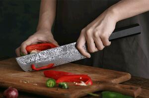 Kuchyňský nůž Nakiri 7" XINZUO OSAKA 67 vrstev damaškové oceli