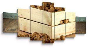 Obraz - Podzimní zátiší s ořechy (210x100 cm)