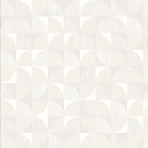 VÝPRODEJ Krémová vliesová tapeta na zeď s geometrickým vzorem, 8511-1, Vavex 2021