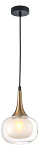 ITALUX PND-99709-1-BRO-CL Konila závěsné svítidlo 1xG9 D160mm černá, mosaz