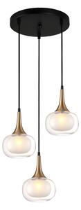 ITALUX PND-99709-3A-BRO-CL Konila závěsné svítidlo 3xG9 D360mm černá, mosaz