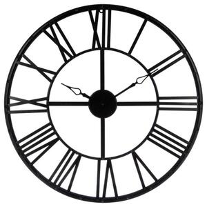 Černé kovové hodiny Vintage 70 cm