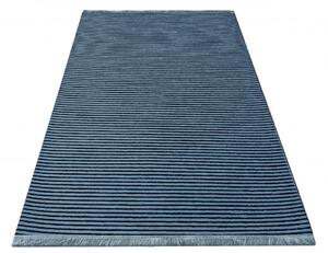 Makro Abra Kusový koberec pratelný DIAMOND 01 vodorovně pruhovaný protiskluzový modrý Rozměr: 200x290 cm