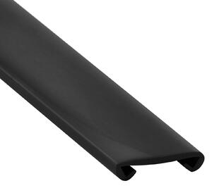 Protikluzá madlo pro schody, plastové madlo z PVC, zábradlí pro černé schody (černá barva, 5 metrů)